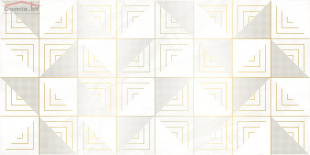 Плитка Laparet Mania белый глянец декор (25х50)